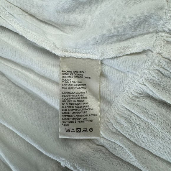 Free People We the Free ivory color peasant style balloon sleeve blouse top XS - Picture 8 of 12